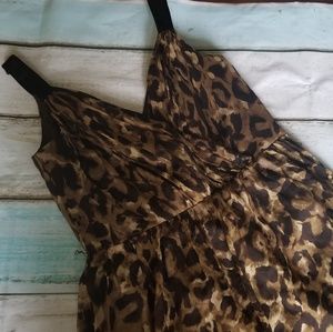 Jones new york leopard print vneck dress
